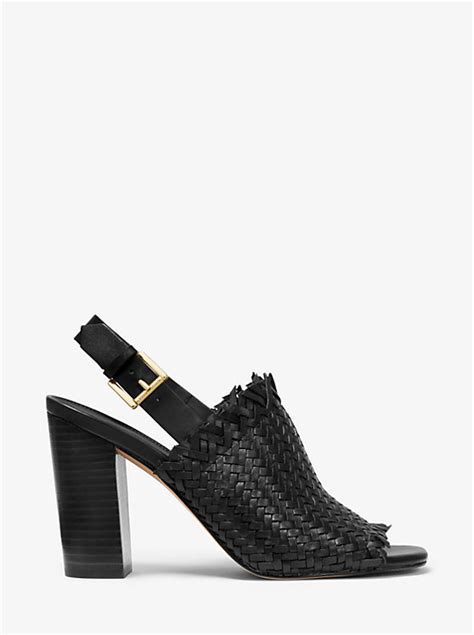 michael kors dee woven sandal|Michael Kors leather sandals.